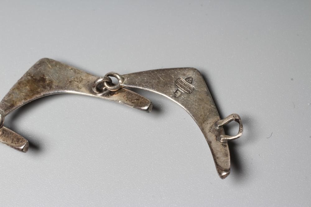A DANISH SILVER BOOMERANG BRACELET designed by Eigel Jensen for Anton Michelson, stamped Sterling Image