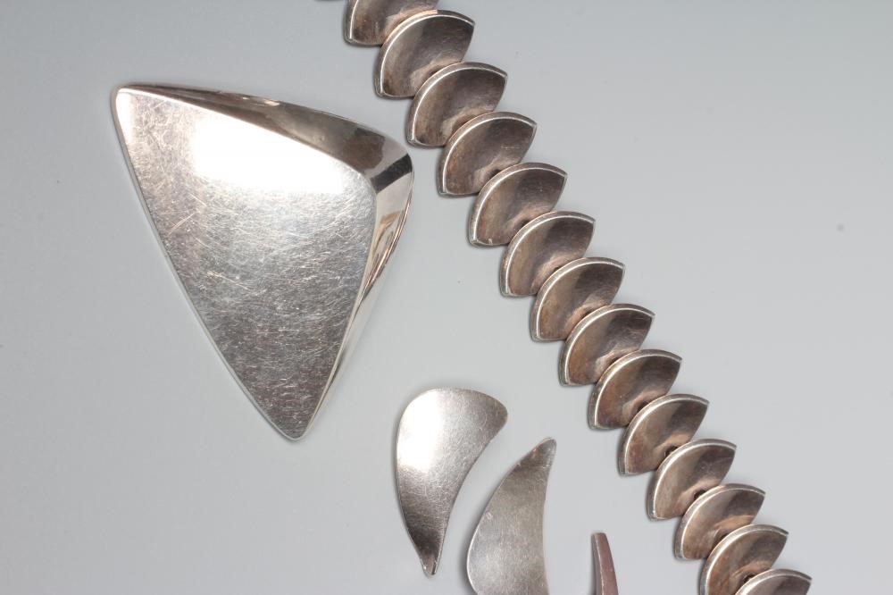 A COLLECTION OF DANISH SILVER JEWELLERY comprising a Guldvirke bracelet Image