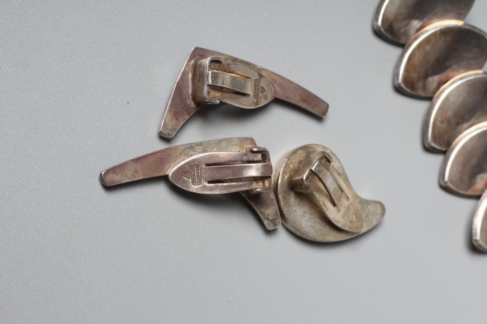 A COLLECTION OF DANISH SILVER JEWELLERY comprising a Guldvirke bracelet Image