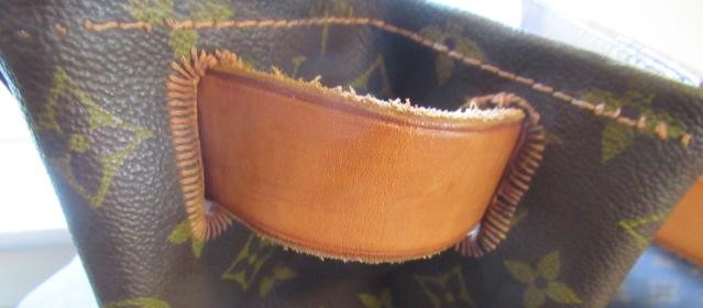 A VINTAGE LOUIS VUITTON STEAMER BAG "35" in monogram canvas and natural tan leather, embossed serial Image