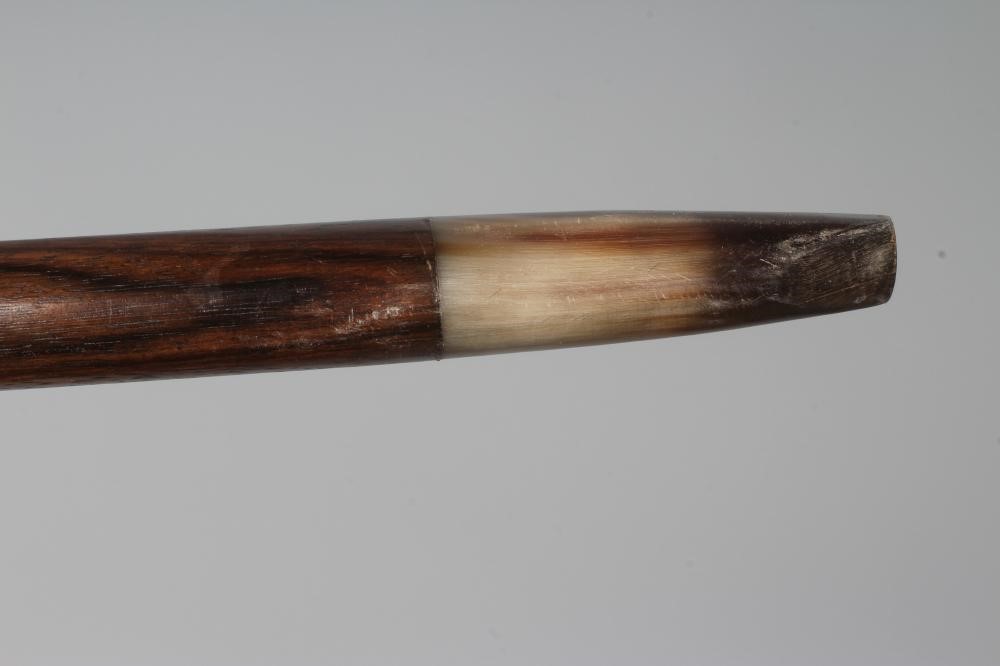 AN EARLY 20TH CENTURY SWEDISH HAMMERED SILVER CROOK HANDLE WALKING STICK Image