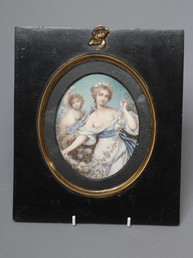 GRACE CRUICKSHANK (act.1860-1894) Portrait miniature of Flora Image