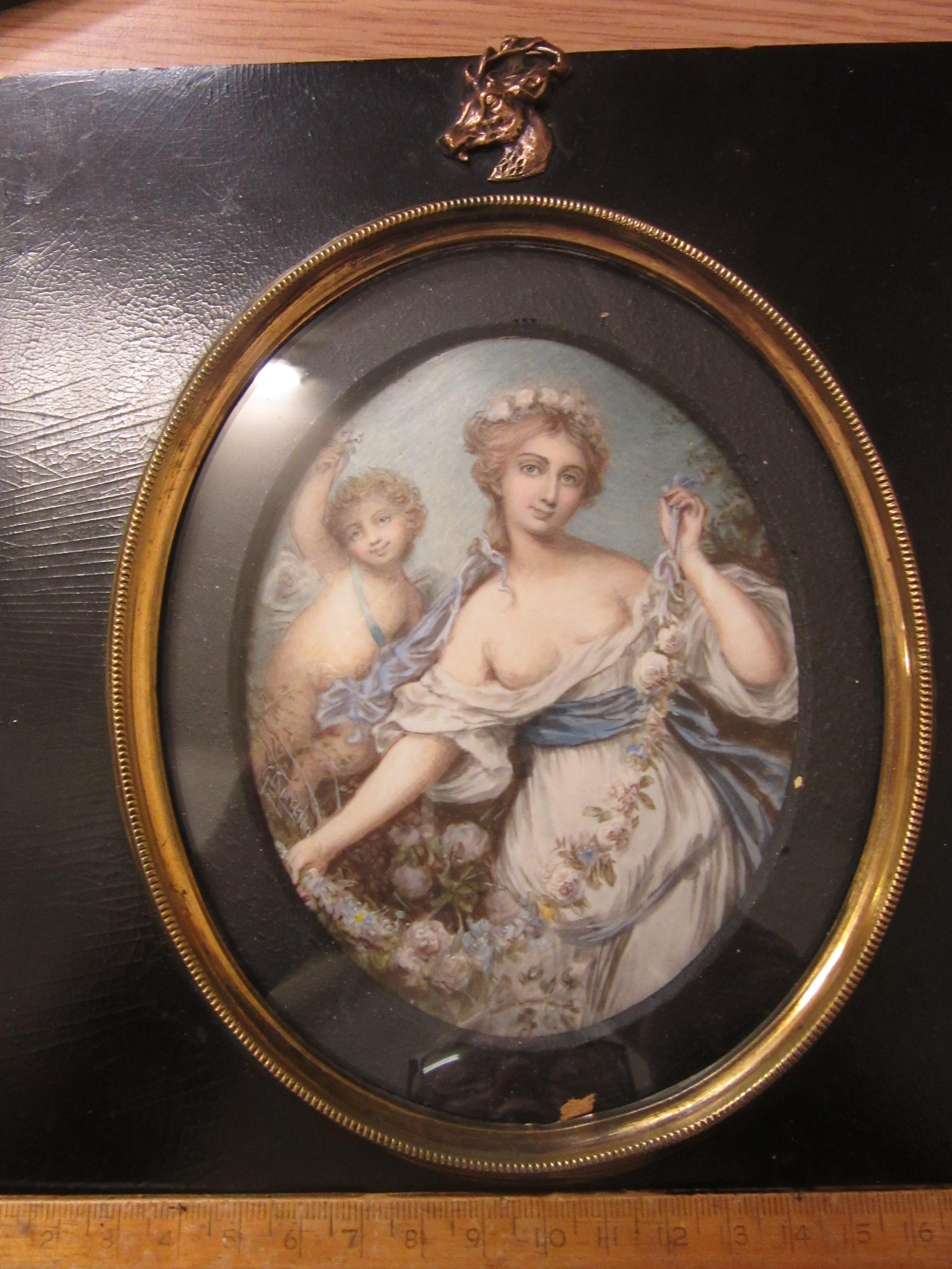 GRACE CRUICKSHANK (act.1860-1894) Portrait miniature of Flora Image