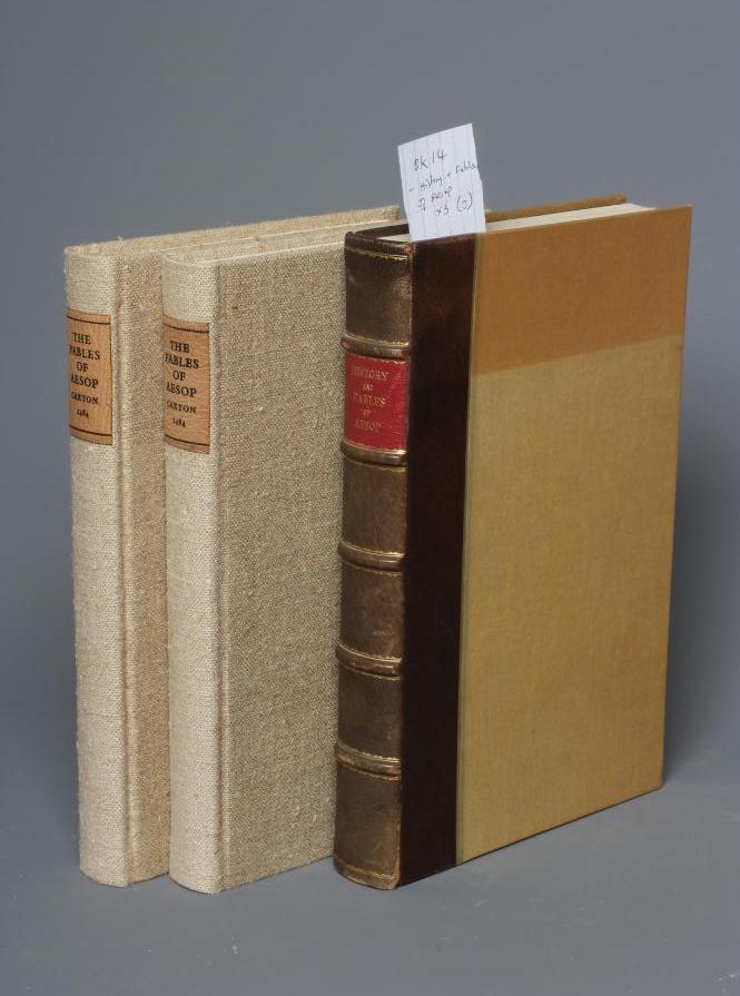 THREE COPIES OF THE HISTORY AND FABLES OF AESOP Image