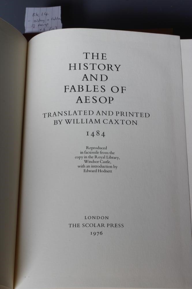 THREE COPIES OF THE HISTORY AND FABLES OF AESOP Image