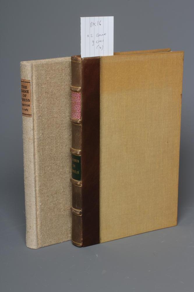 TWO EDITIONS OF JACOBUS DE CESSOLIS Image