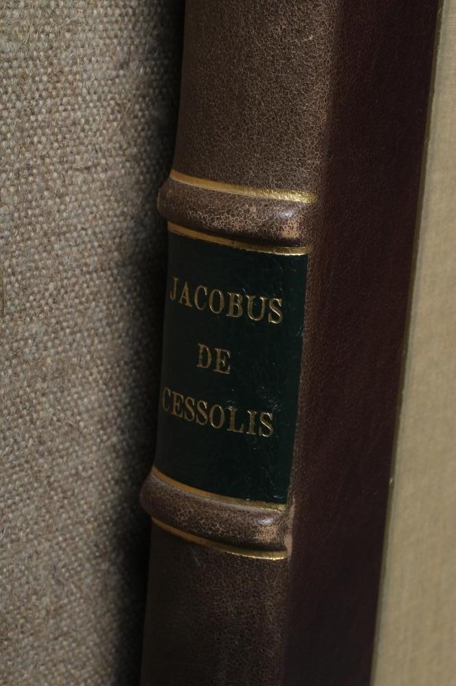 TWO EDITIONS OF JACOBUS DE CESSOLIS Image
