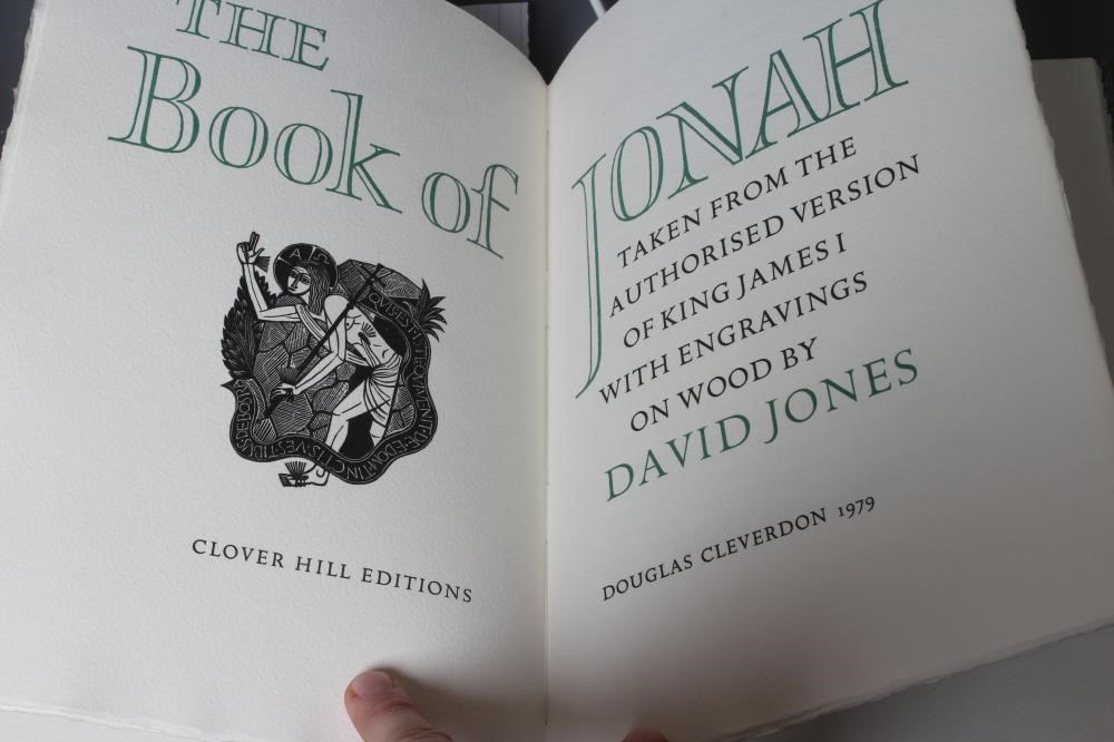 DAVID JONES, The book of Jonah, 1979, Douglas Cleverdon, First Clover Hill edition, 1 of 300 copies, Image