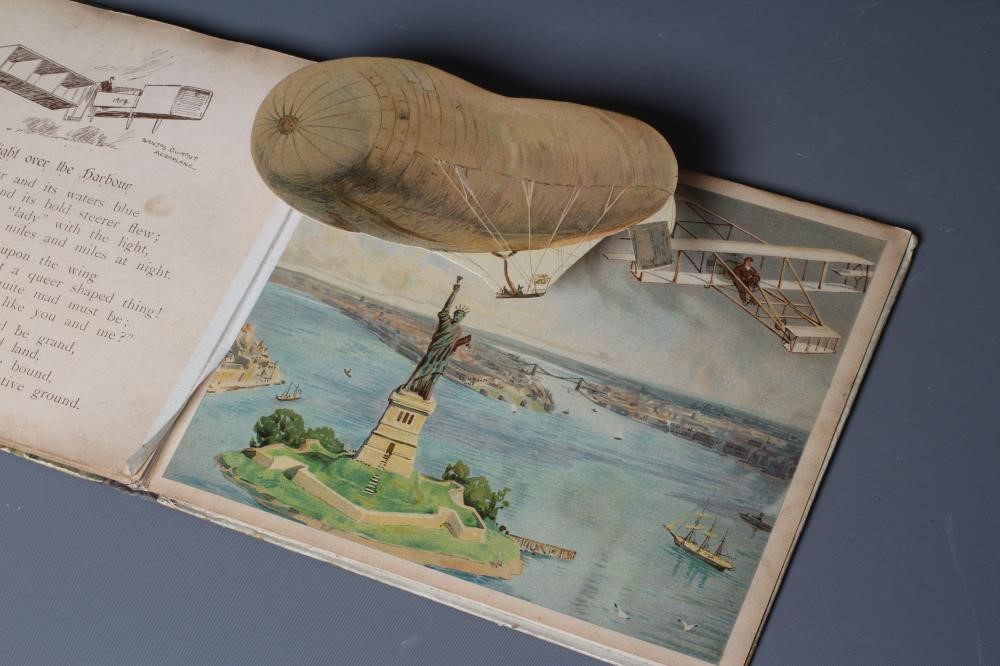 THE AIRSHIP PANORAMA BOOK, Ernest Nister, c.1913, first edition, no.3521, four full page Image