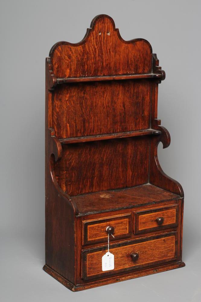 A 19TH CENTURY OAK AND CROSSBANDED SMOKERS CABINET Image
