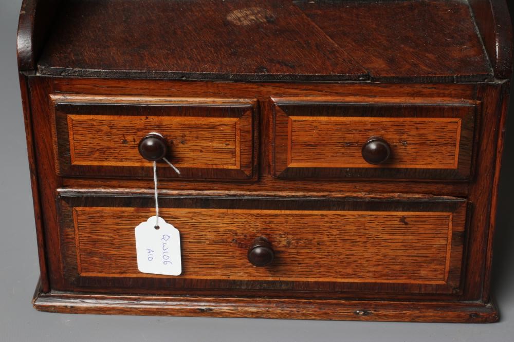 A 19TH CENTURY OAK AND CROSSBANDED SMOKERS CABINET Image