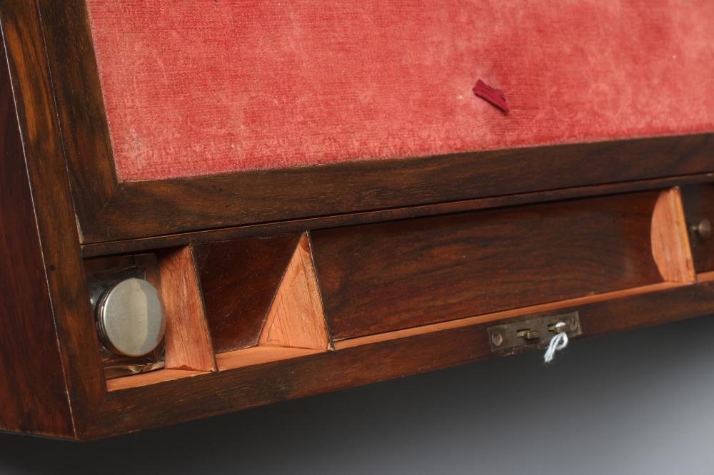 A VICTORIAN WALNUT BRASS BOUND WRITING SLOPE Image