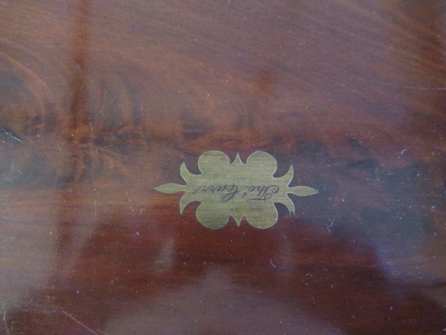A 19TH CENTURY MAHOGANY BRASS BOUND CAMPAIGN WRITING SLOPE Image