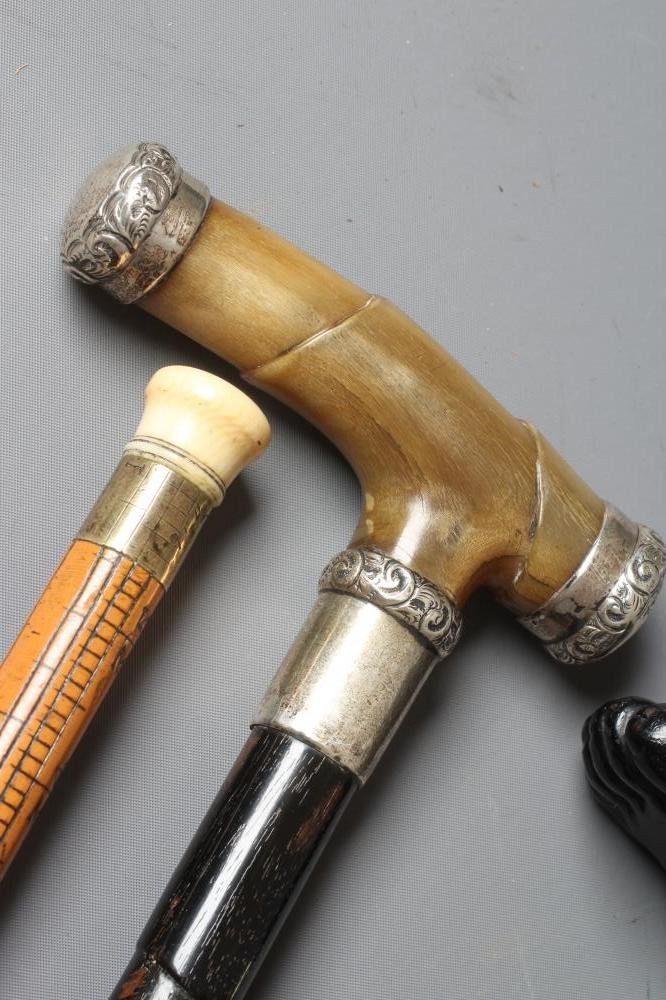 FOUR EARLY 20TH CENTURY WALKING STICKS AND CANES Image