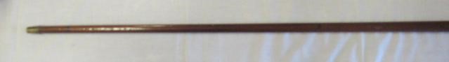 AN EARLY 20TH CENTURY MARQUETRY INLAID PISTOL GRIP WALKING STICK Image