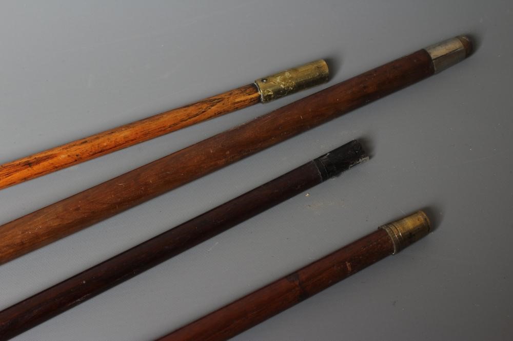 AN EARLY 20TH CENTURY MARQUETRY INLAID PISTOL GRIP WALKING STICK Image