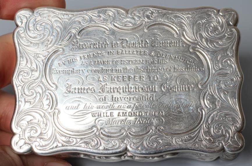 A VICTORIAN SILVER TABLE SNUFF BOX by Edward Smith Image