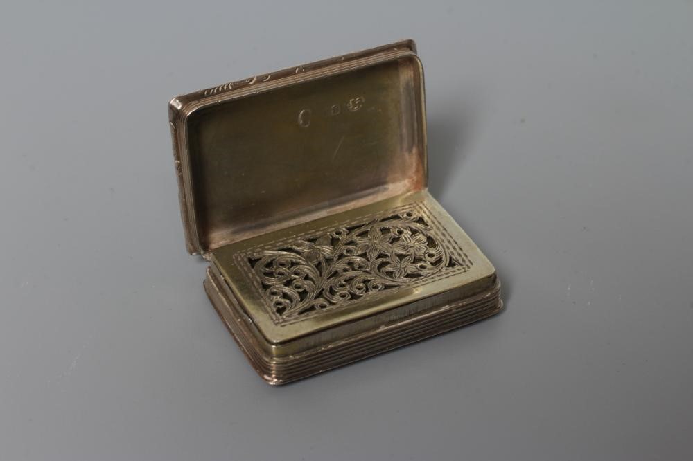 A WILLIAM IV SILVER VINAIGRETTE by William Simpson Image