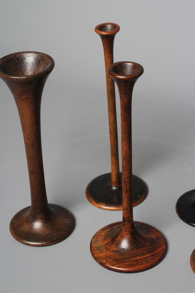 SIX 19TH CENTURY TREEN TRUMPET STETHOSCOPES, each 6 1/4" long Image