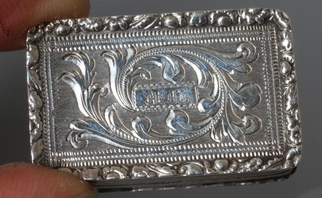 A WILLIAM IV SILVER VINAIGRETTE by Joseph Wilmore Image