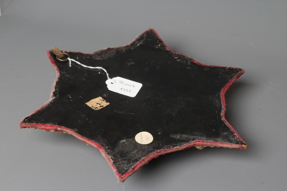 A LATE VICTORIAN SHELLWORK 'STARFISH' MARITIME DIORAMA, with central print depicting a clipper at Image