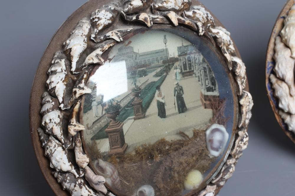 A PAIR OF LATE VICTORIAN CIRCULAR SHELLWORK DIORAMAS Image