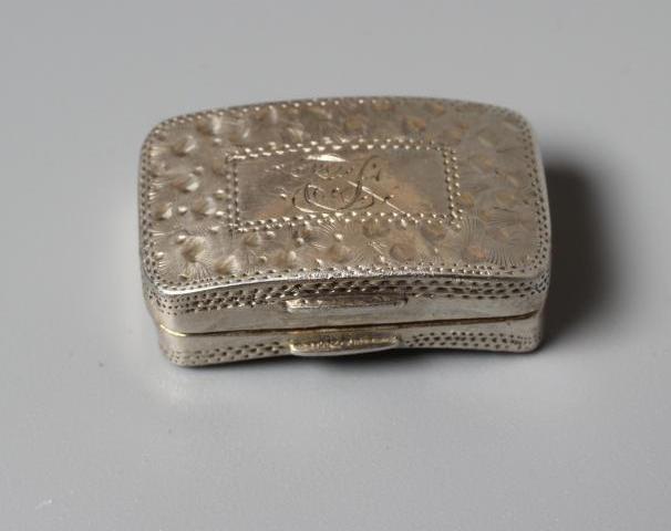 A LATE GEORGE III SILVER VINAIGRETTE by Samuel Pemberton Image