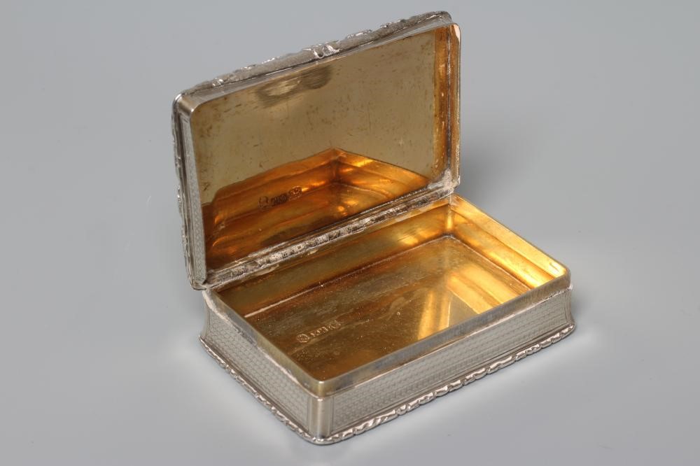 A WILLIAM IV SILVER TABLE SNUFF BOX by Nathaniel Mills Image
