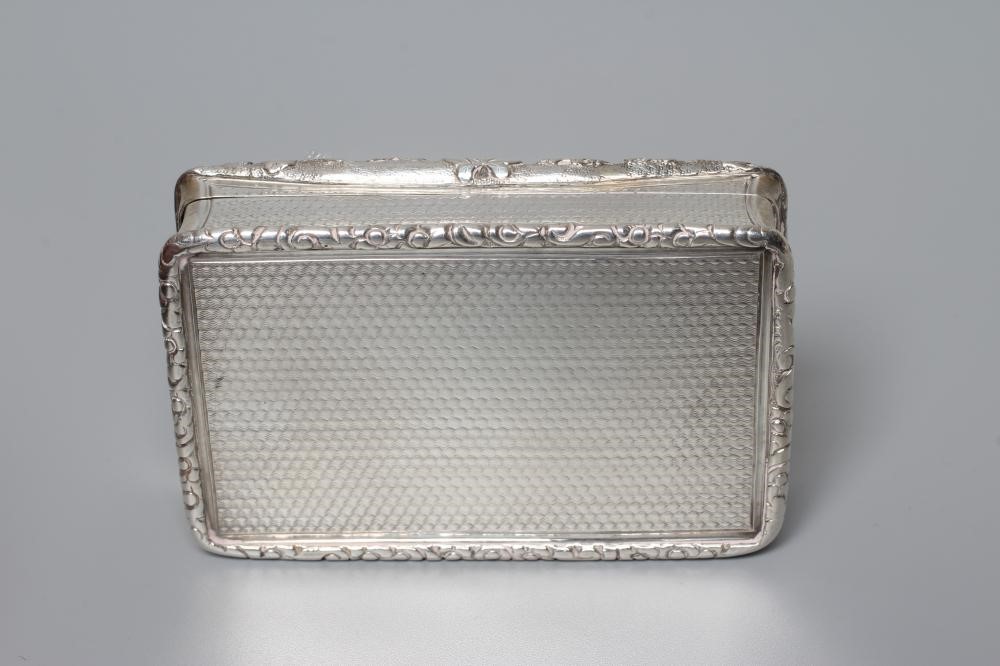 A WILLIAM IV SILVER TABLE SNUFF BOX by Nathaniel Mills Image