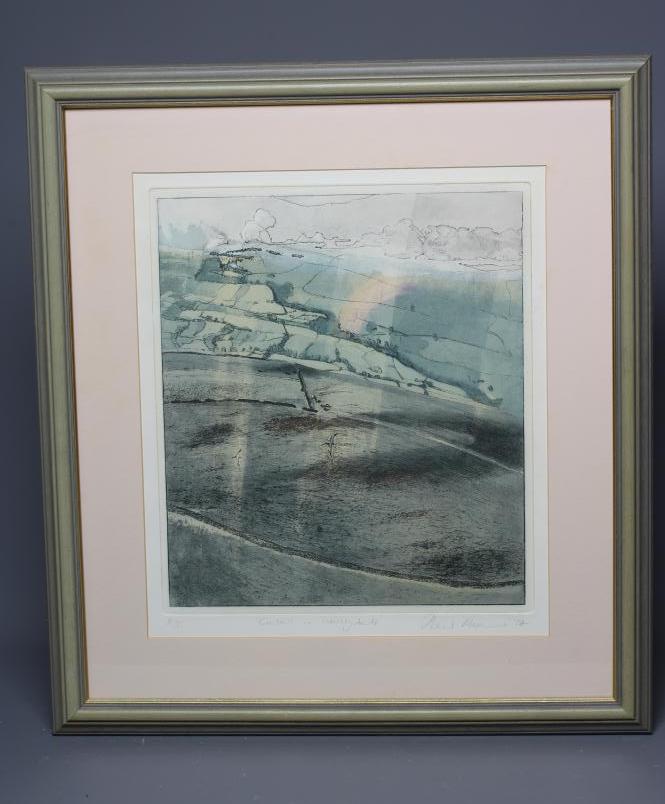 PIERS BROWNE (1942/49-2024) Curlews in Wensleydale, signed, A/P, inscribed with title and dated '74, Image