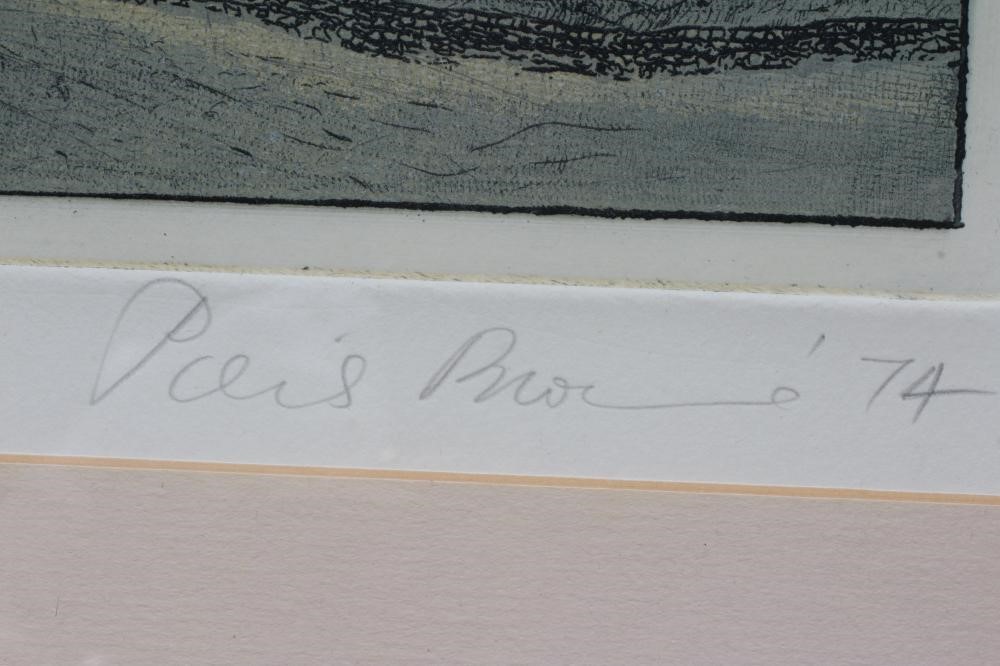 PIERS BROWNE (1942/49-2024) Curlews in Wensleydale, signed, A/P, inscribed with title and dated '74, Image