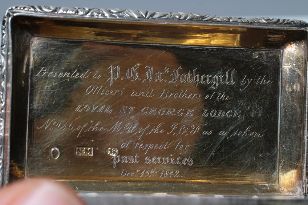 A WILLIAM IV SILVER TABLE SNUFF BOX by Nathaniel Mills Image