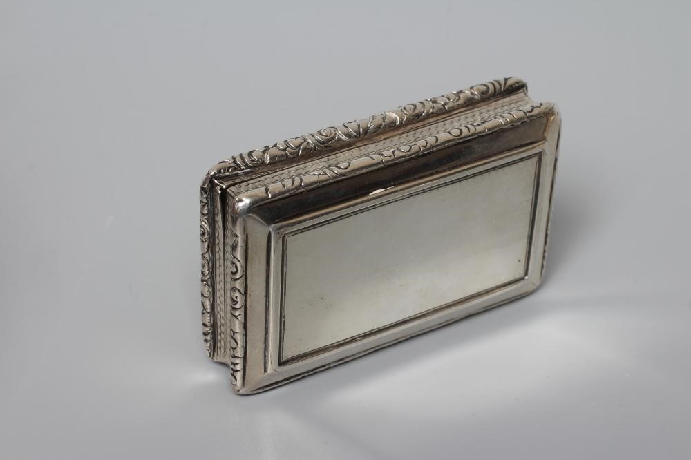 A WILLIAM IV SILVER TABLE SNUFF BOX by Nathaniel Mills Image
