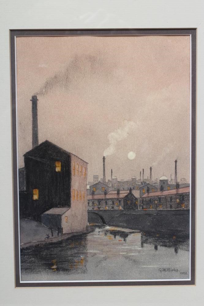 GEOFFREY WOOLSEY BIRKS (1929-1993) Northern City Industrial Landscape at Dusk, signed lower right Image