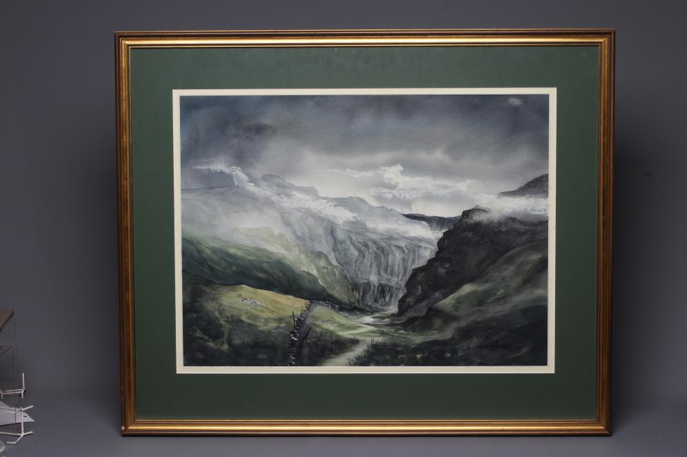 ASHLEY JACKSON (b.1940) Gordale Scar, signed lower right and dated 1985, inscribed verso with title Image