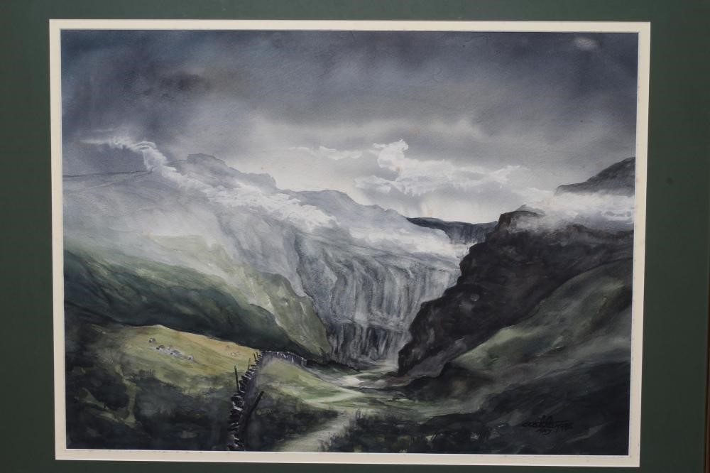 ASHLEY JACKSON (b.1940) Gordale Scar, signed lower right and dated 1985, inscribed verso with title Image