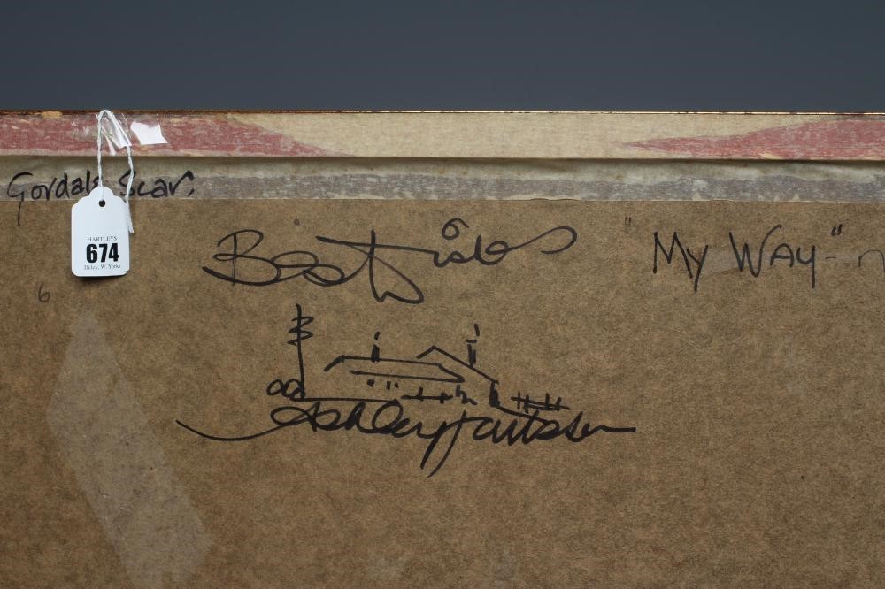 ASHLEY JACKSON (b.1940) Gordale Scar, signed lower right and dated 1985, inscribed verso with title Image