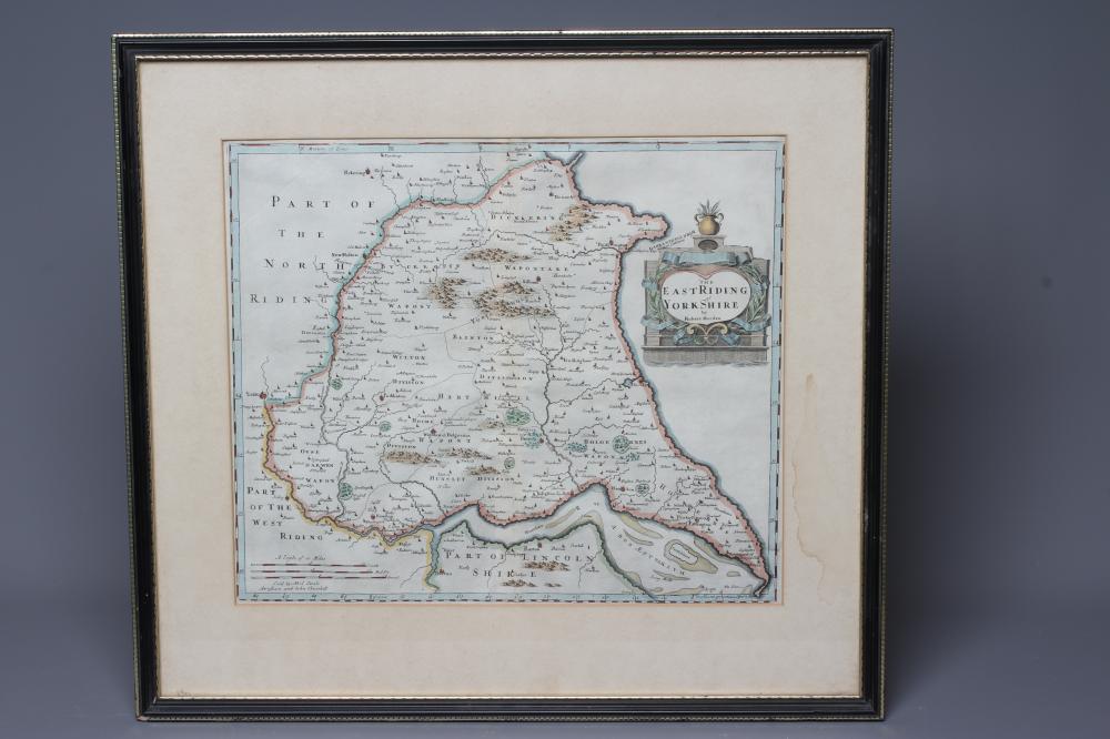 ROBERT MORDEN (c.1650-1703) The East Riding of Yorkshire, copper plate engraving with later hand Image