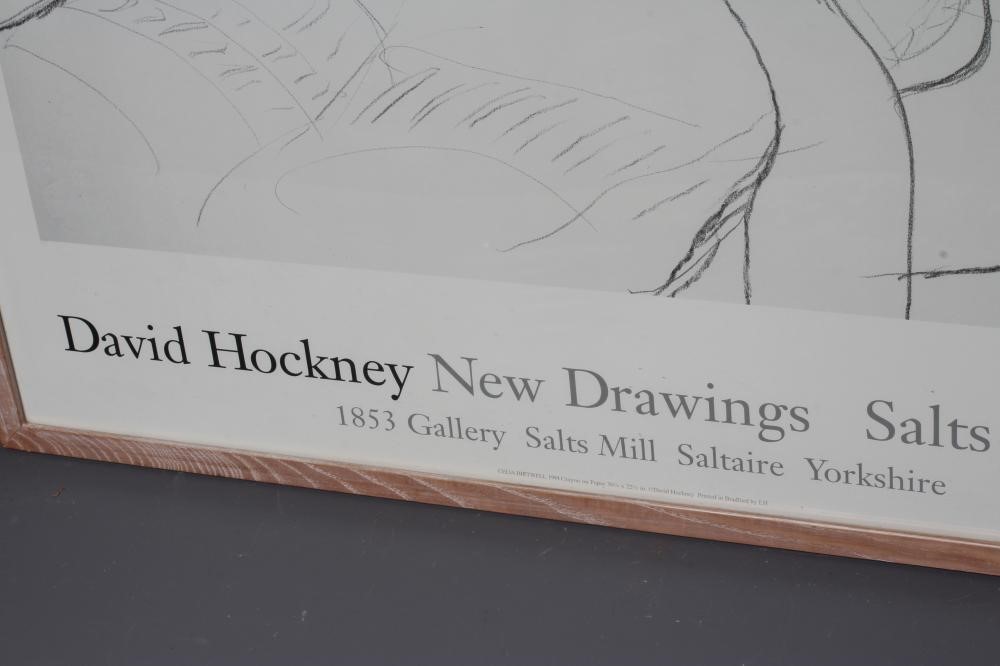 DAVID HOCKNEY (b.1937) New Drawings Salts Mill 1994, poster, 38" x 27" (SH), framed and glazed Image