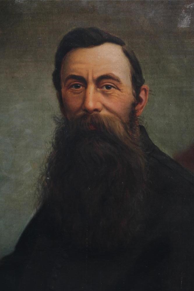 ENGLISH SCHOOL (19th Century) Portrait of a Gentleman, seated half length, wearing black and holding Image
