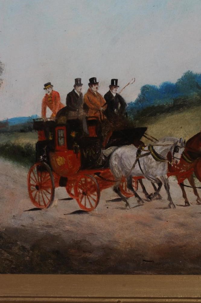 PHILIP HENRY RIDEOUT (1860-1920) A pair of Coaching and Hunting scenes, both signed, oil on board, Image