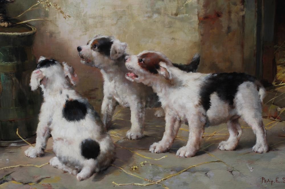 PHILIP EUSTACE STRETTON (c.1863-c.1930) What is this?, signed and dated 1887 lower right, oil on Image