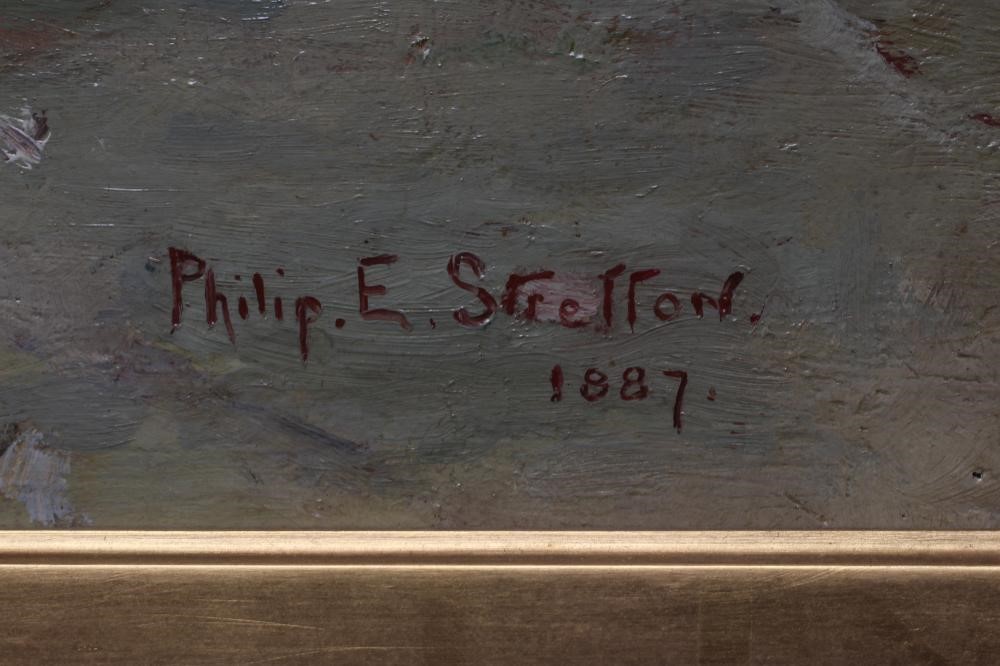 PHILIP EUSTACE STRETTON (c.1863-c.1930) What is this?, signed and dated 1887 lower right, oil on Image