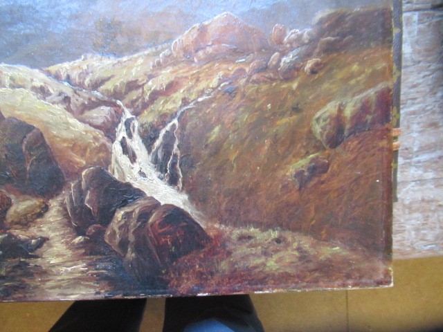 BRITISH SCHOOL (Late 19th Century) Mountainous Landscape, oil on canvas, 18" x 24", modern gilt Image