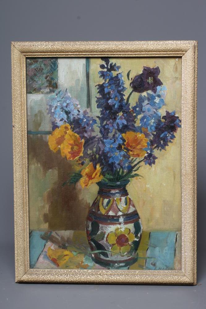 ATTRIBUTED TO EDWIN ERNEST MORGAN (b.1881) Still Life of Flowers in a Vase, signed lower right, Image