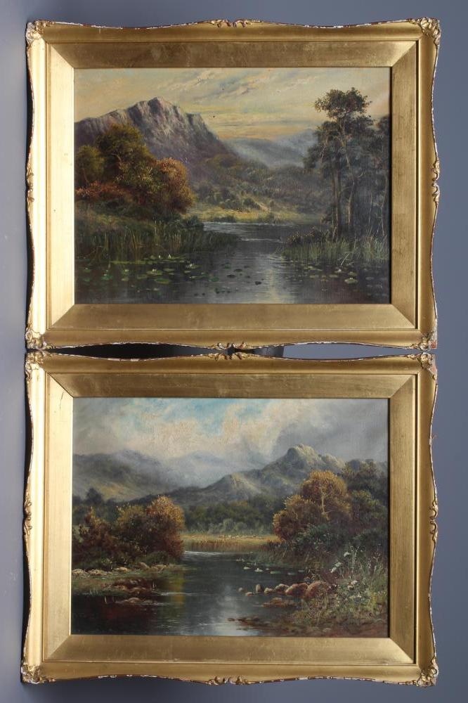 H K FOSTER (British School, 19th century) A pair of Mountainous River and Loch Landscapes, both Image