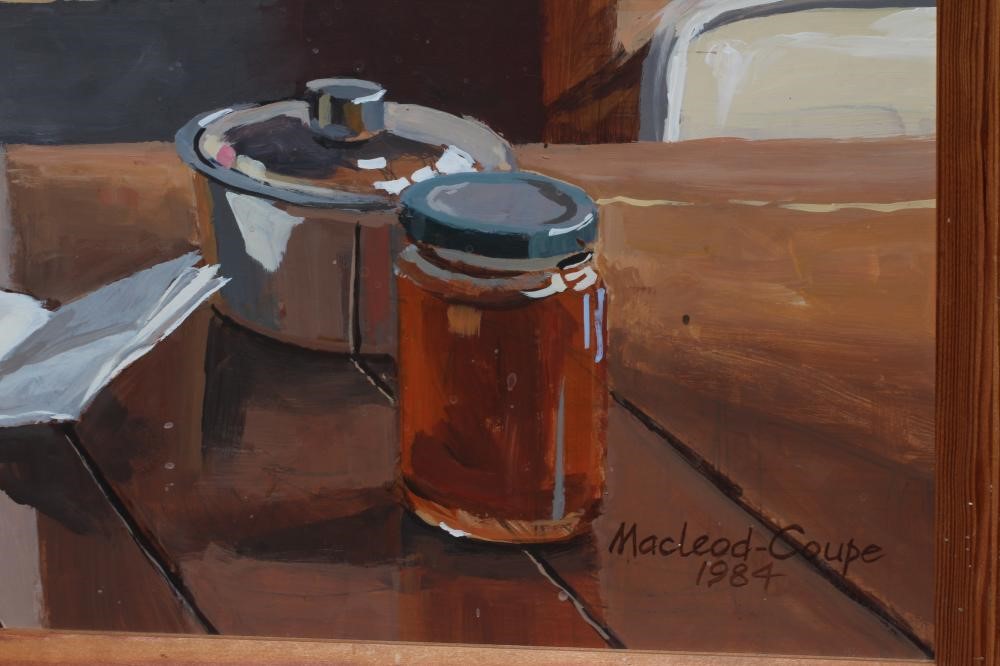 PHILIP MACLEOD-COUPE (1944-2013) Breakfast Table, signed lower right, oil on board, 24" x 30", Image