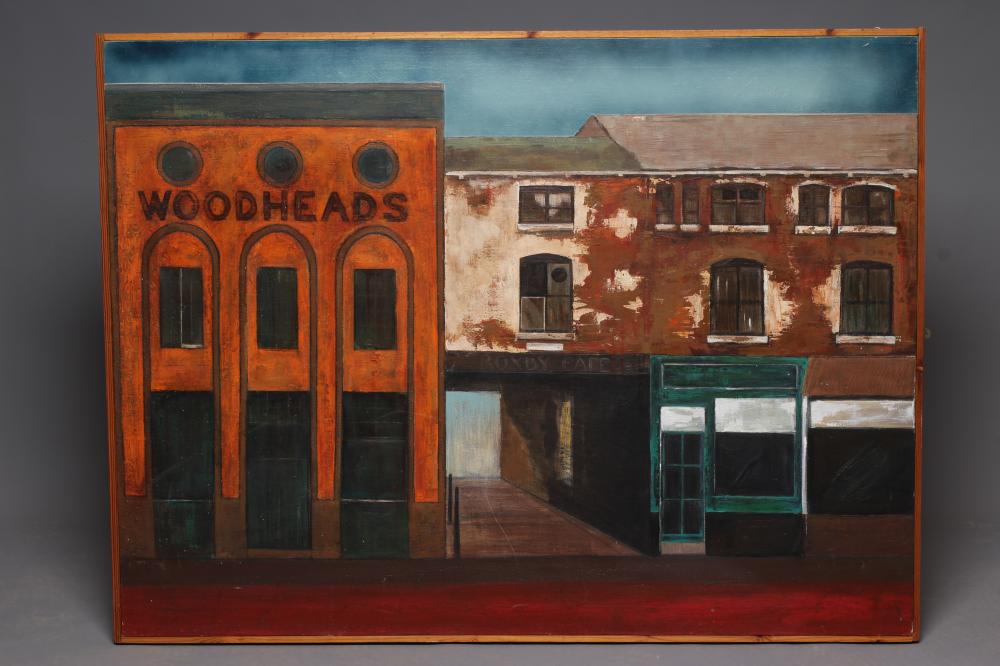 BRITISH SCHOOL (20th Century) Woodheads, Roxby Café, oil on canvas, 36" x 48", plain pine frame Image