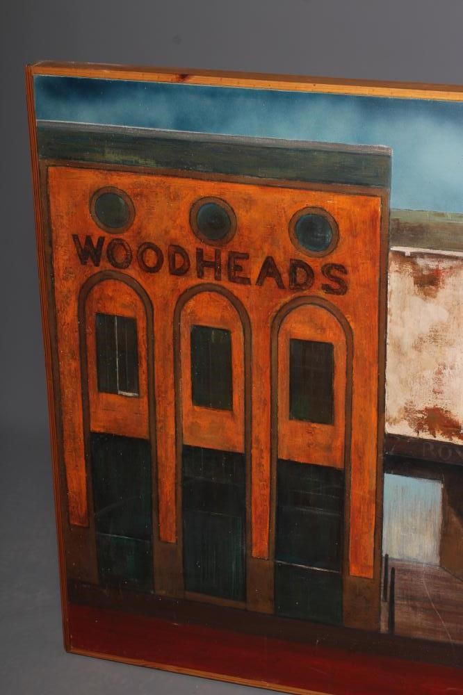 BRITISH SCHOOL (20th Century) Woodheads, Roxby Café, oil on canvas, 36" x 48", plain pine frame Image