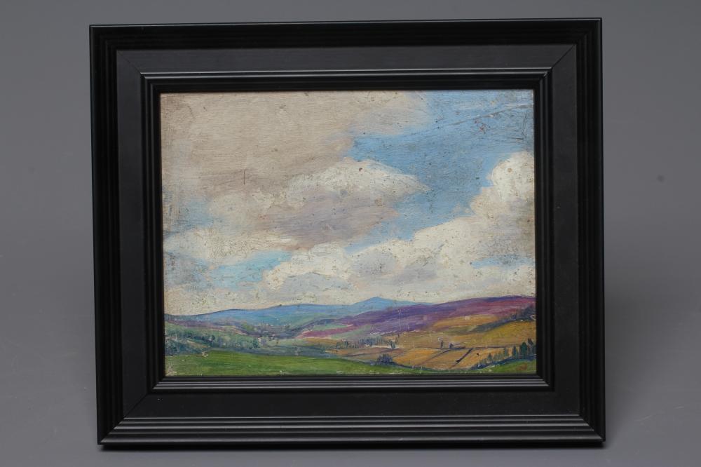 MARY ETHEL YOUNG HUNTER (1878-1936) Rural Yorkshire Landscape, inscribed with artist's name verso, Image